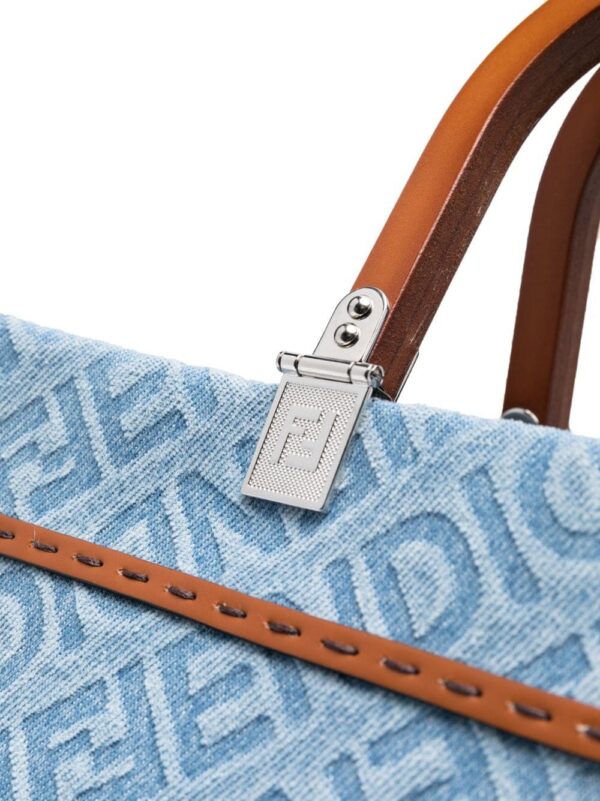 FENDI medium Sunshine denim tote bag