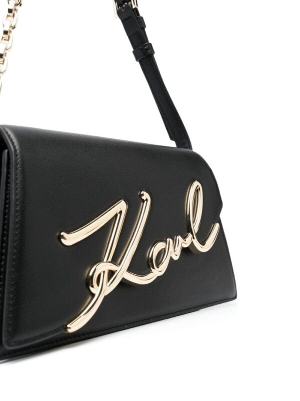 Karl Lagerfeld Signature leather shoulder bag