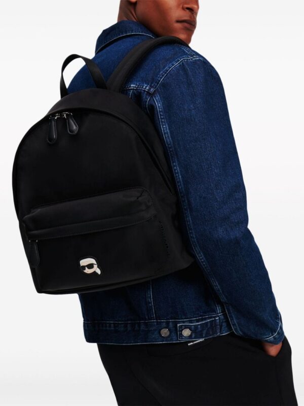 20576766_51982469_1000.jpg Karl Lagerfeld Ikonik appliqué-detail backpack