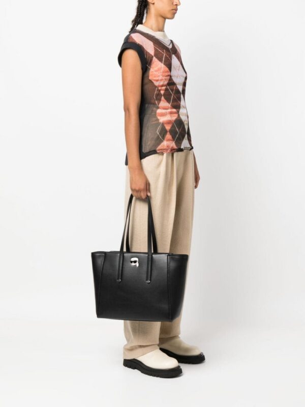 20576772_50791116_1000.jpg Karl Lagerfeld Ikonik Pin leather tote bag