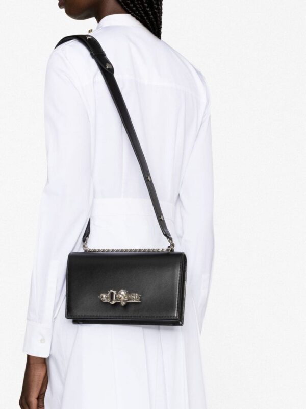 Alexander McQueen Jewelled leather shoulder bag