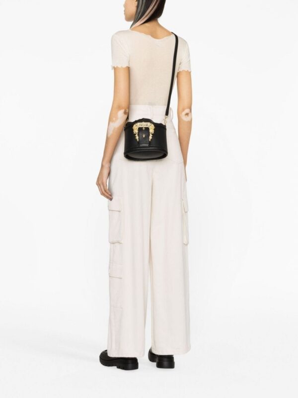 20630824_50589833_1000.jpg Versace Jeans Couture logo-plaque bucket bag