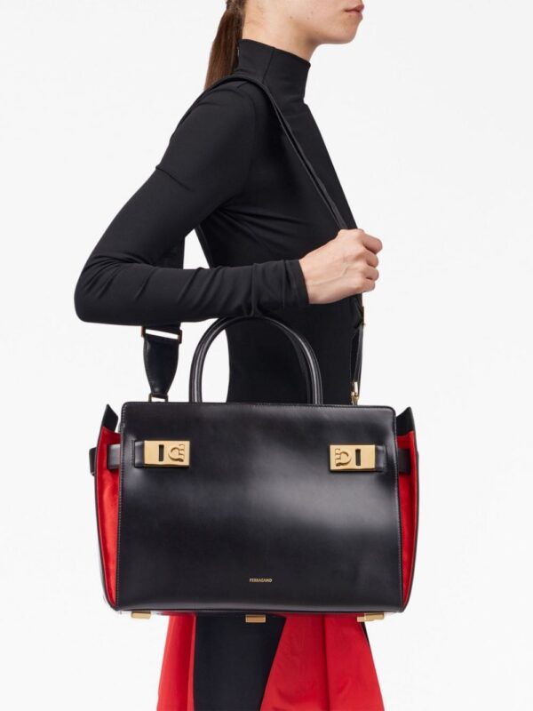 20717463_50988963_1000.jpg Ferragamo large Gancini-buckle leather tote bag