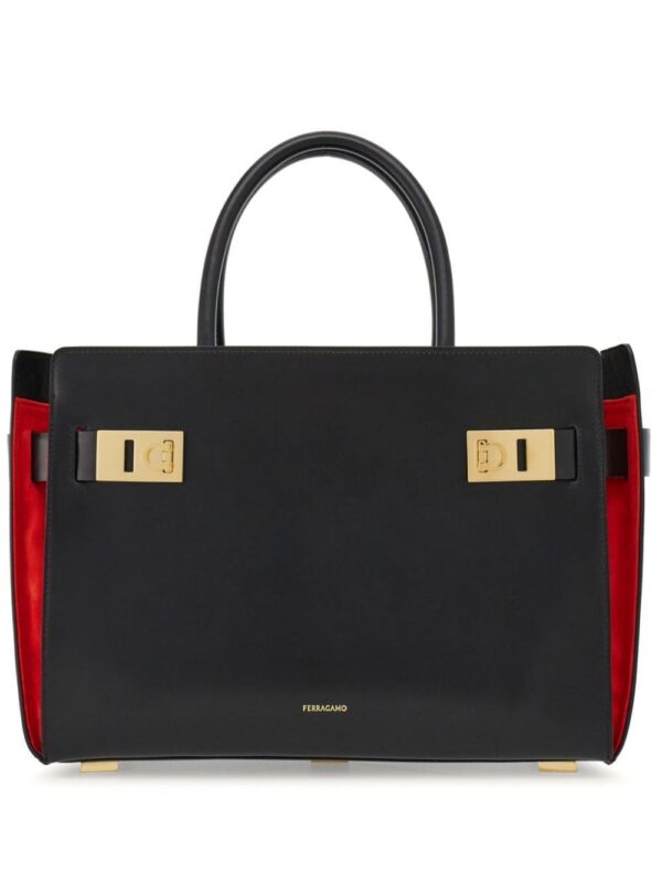20717463_50988966_1000.jpg Ferragamo large Gancini-buckle leather tote bag