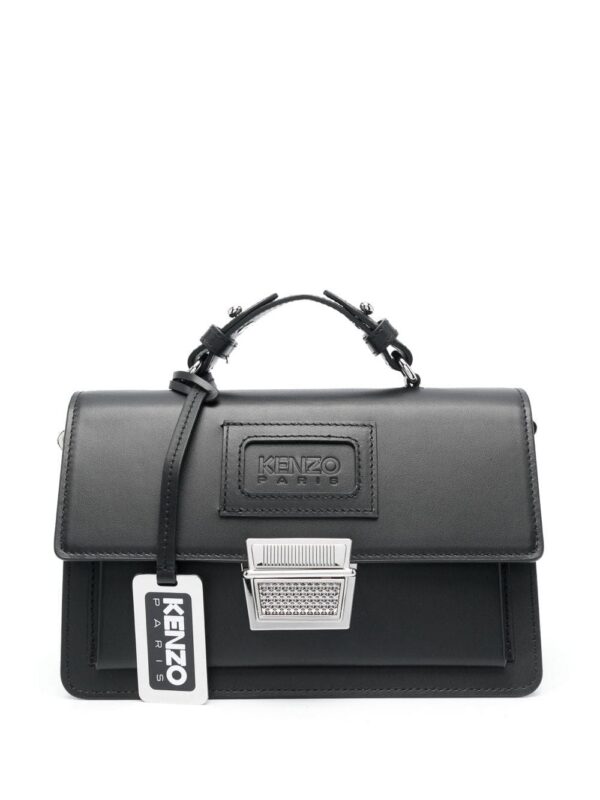 20729416_50673659_1000.jpg Kenzo logo-debossed leather tote bag