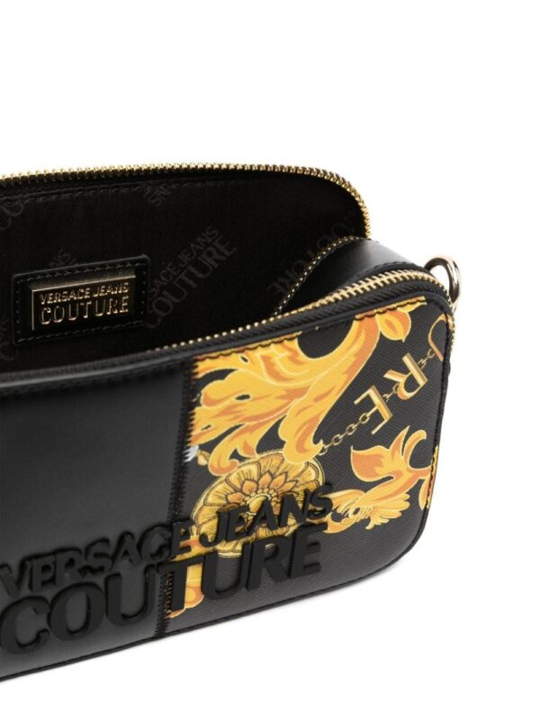 20742040_51352070_1000.jpg Versace Jeans Couture logo-lettering Barocco-print crossbody bag