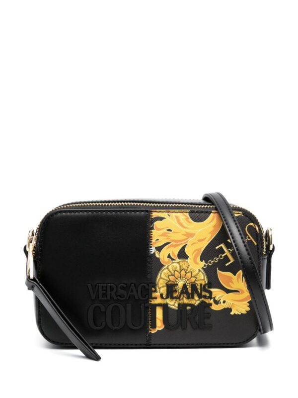20742040_51352073_1000.jpg Versace Jeans Couture logo-lettering Barocco-print crossbody bag