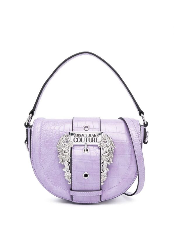 20757377_50794526_1000.jpg Versace Jeans Couture mini logo-buckle faux-leather tote bag