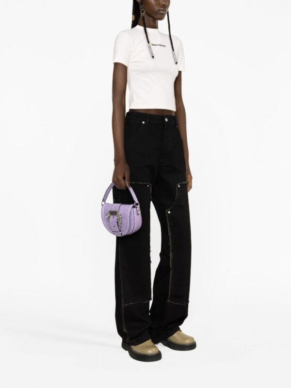 20757377_50795763_1000.jpg Versace Jeans Couture mini logo-buckle faux-leather tote bag