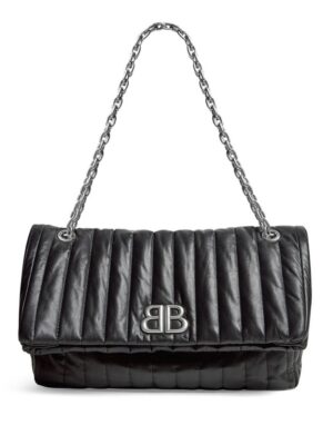 20786579_51427834_1000.jpg Balenciaga medium Monaco chain-strap quilted shoulder bag