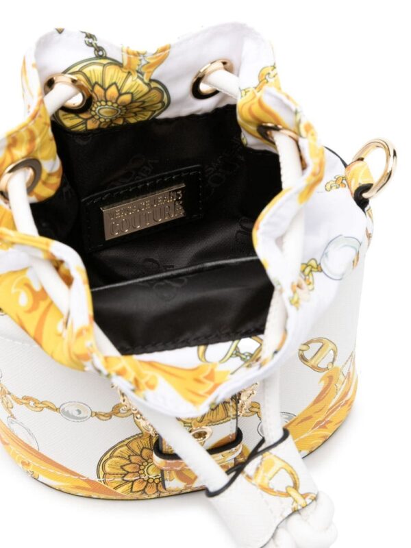 Versace Jeans Couture Chain Couture-print bucket bag