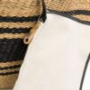 Tory Burch Ella striped raffia tote bag