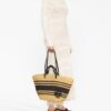 Tory Burch Ella striped raffia tote bag