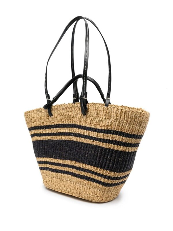 Tory Burch Ella striped raffia tote bag