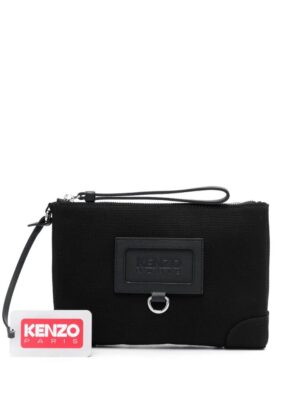 20803146_50710376_1000.jpg Kenzo logo-debossed canvas clutch bag
