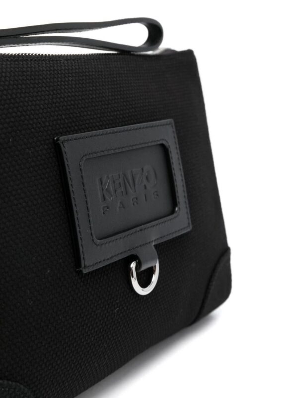 20803146_50710937_1000.jpg Kenzo logo-debossed canvas clutch bag