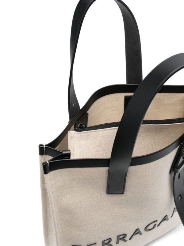 20807754_50757132_1000.jpg Ferragamo logo-lettering canvas tote bag