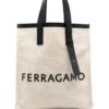 20807754_50757133_1000.jpg Ferragamo logo-lettering canvas tote bag