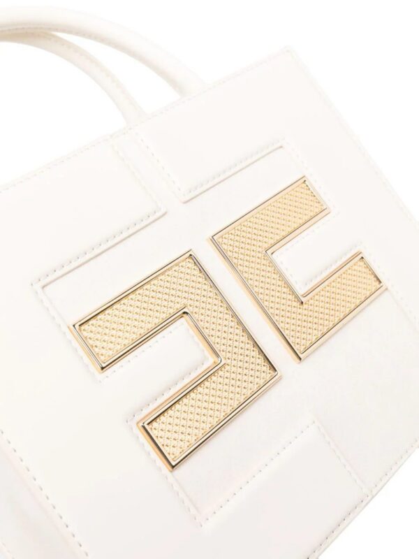 20873754_50871038_1000.jpg Elisabetta Franchi logo plaque faux-leather tote bag