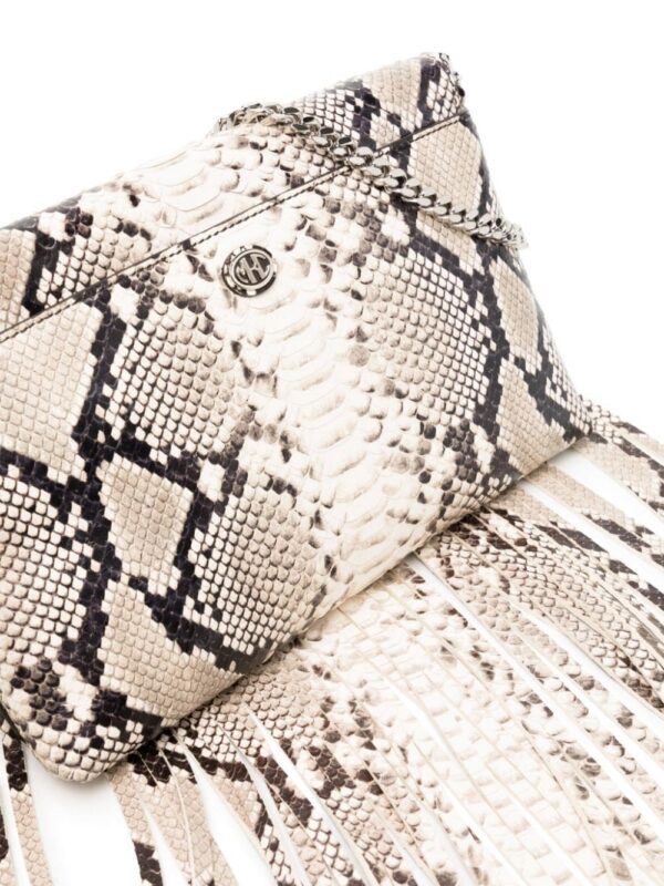 20913743_52061979_1000.jpg Michael Kors Collection Ali fringed python-embossed clutch bag