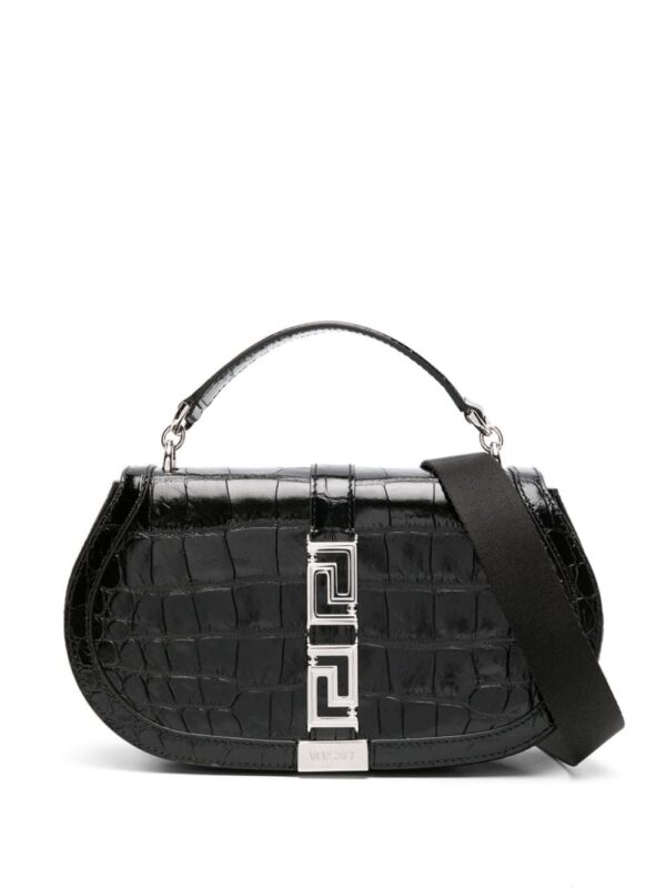 20937039_51466879_1000.jpg Versace Greca Goddess crocodile-embossed shoulder bag