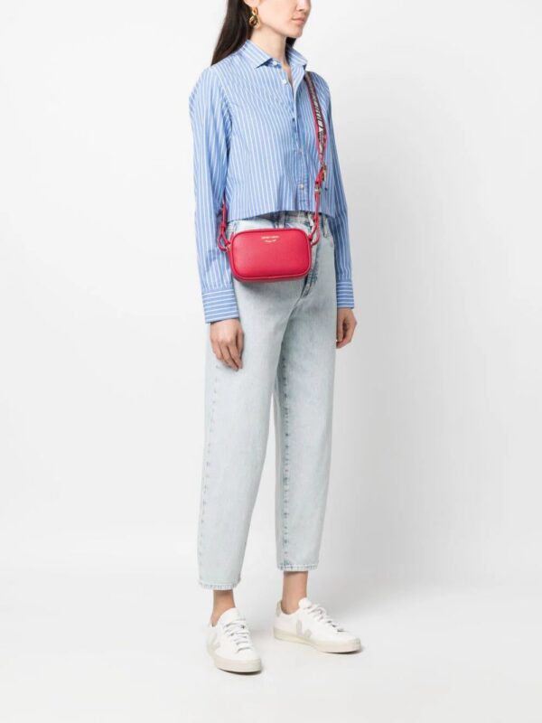 Emporio Armani  logo-strap pebbled shoulder bag