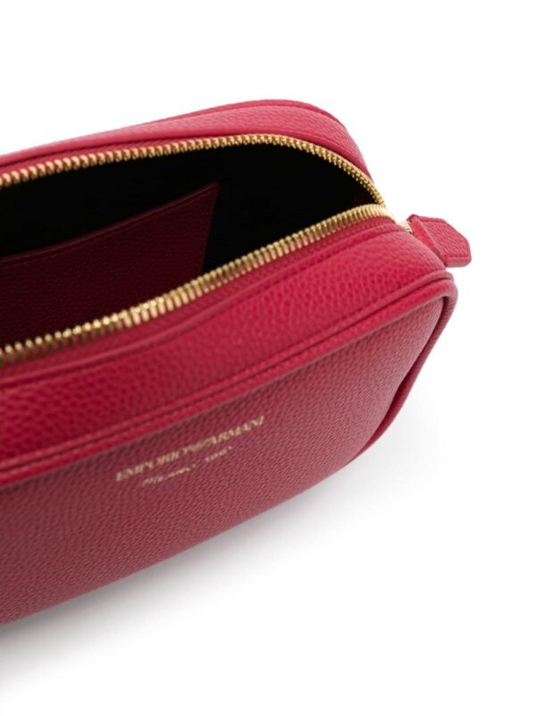 Emporio Armani  logo-strap pebbled shoulder bag