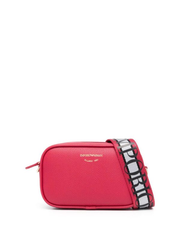 Emporio Armani  logo-strap pebbled shoulder bag