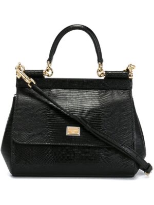 Dolce & Gabbana small Sicily iguana-print top-handle bag