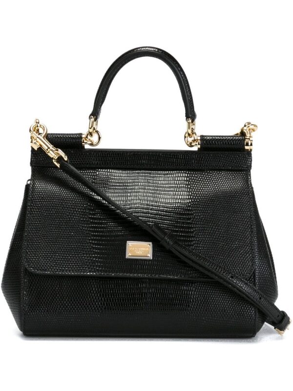 11114125_5319010_1000.jpg Dolce & Gabbana small Sicily iguana-print top-handle bag