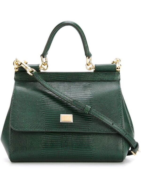 11172099_5643781_1000.jpg Dolce & Gabbana small Sicily iguana-print top-handle bag