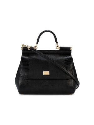Dolce & Gabbana medium Sicily iguana-print top-handle bag