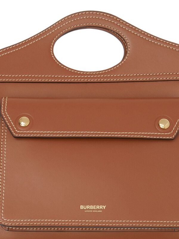 14174566_18967285_1000.jpg Burberry Mini Topstitch Detail Leather Pocket Bag