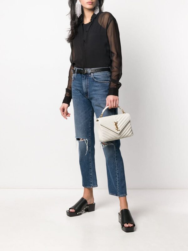 14727950_25467122_1000.jpg Saint Laurent logo plaque quilted shoulder bag