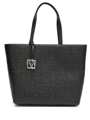 14879976_32521156_1000.jpg Armani Exchange embossed-logo pattern tote bag