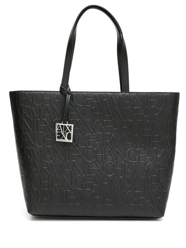 14879976_32521156_1000.jpg Armani Exchange embossed-logo pattern tote bag
