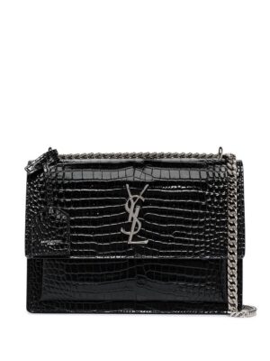 15400593_27422129_1000.jpg Saint Laurent Sunset croc-effect shoulder bag