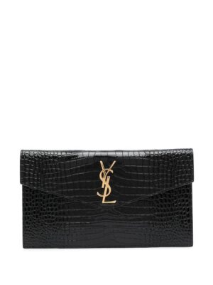 16320683_32109532_1000.jpg Saint Laurent Uptown crocodile-embossed pouch