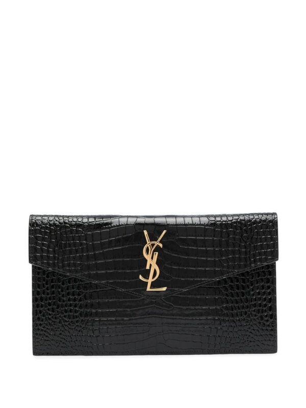 16320683_32109532_1000.jpg Saint Laurent Uptown crocodile-embossed pouch