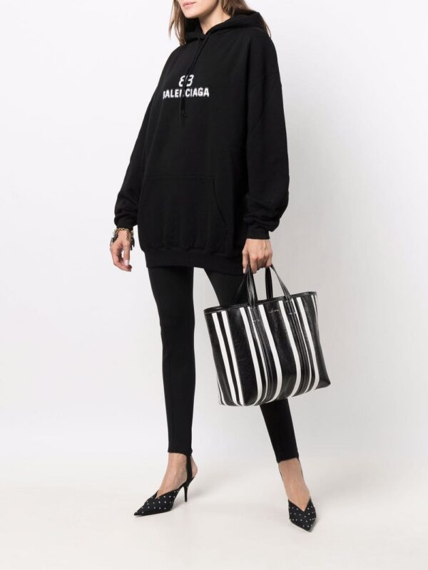 16910591_34284950_1000.jpg Balenciaga large Barbes East-West striped shopper tote
