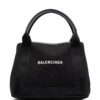17174103_34981927_1000.jpg Balenciaga Navy Cabas logo tote bag