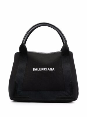 17174103_34981927_1000.jpg Balenciaga Navy Cabas logo tote bag