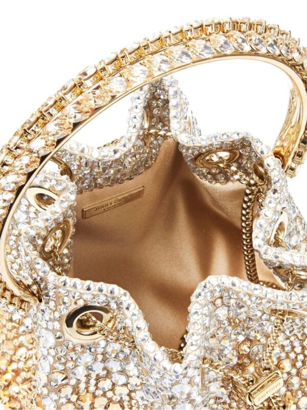 Jimmy Choo Bon Bon crystal-embellished bucket bag