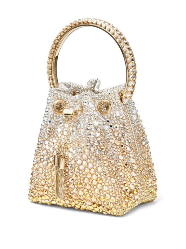 Jimmy Choo Bon Bon crystal-embellished bucket bag