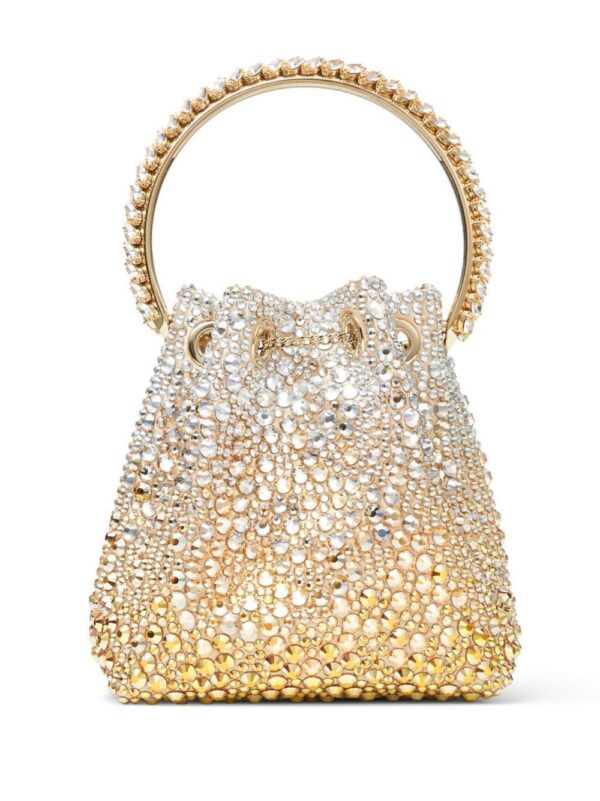 Jimmy Choo Bon Bon crystal-embellished bucket bag