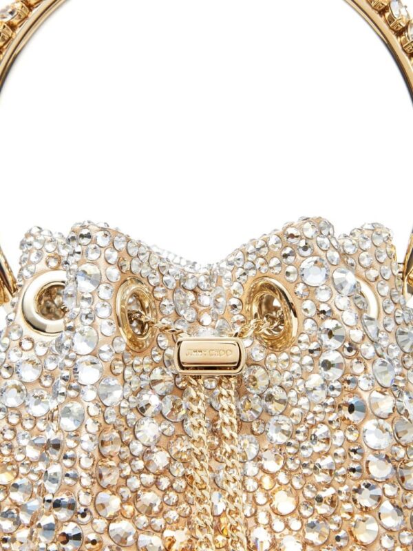 Jimmy Choo Bon Bon crystal-embellished bucket bag