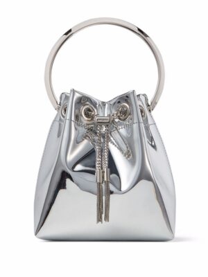 17500118_36373529_1000.jpg Jimmy Choo Bon Bon metallic-effect bucket bag