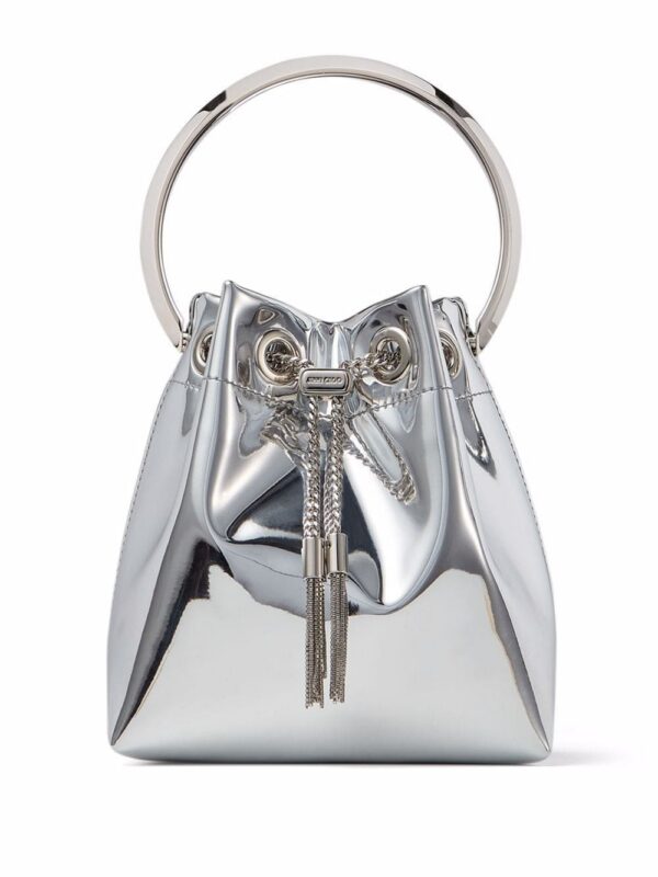 17500118_36373529_1000.jpg Jimmy Choo Bon Bon metallic-effect bucket bag