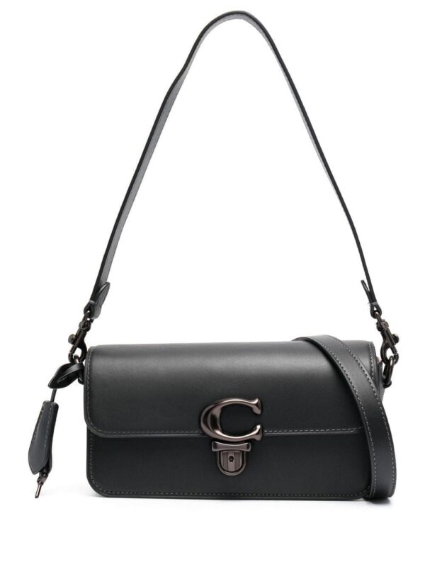 19313255_42468472_1000.jpg Coach logo-plaque leather tote bag