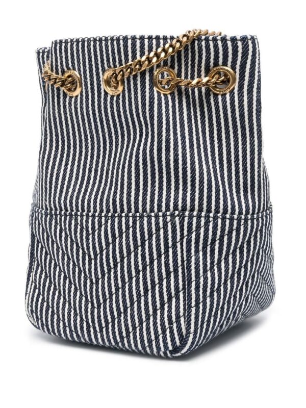 19357094_42539322_1000.jpg Saint Laurent mini Joe striped bucket bag